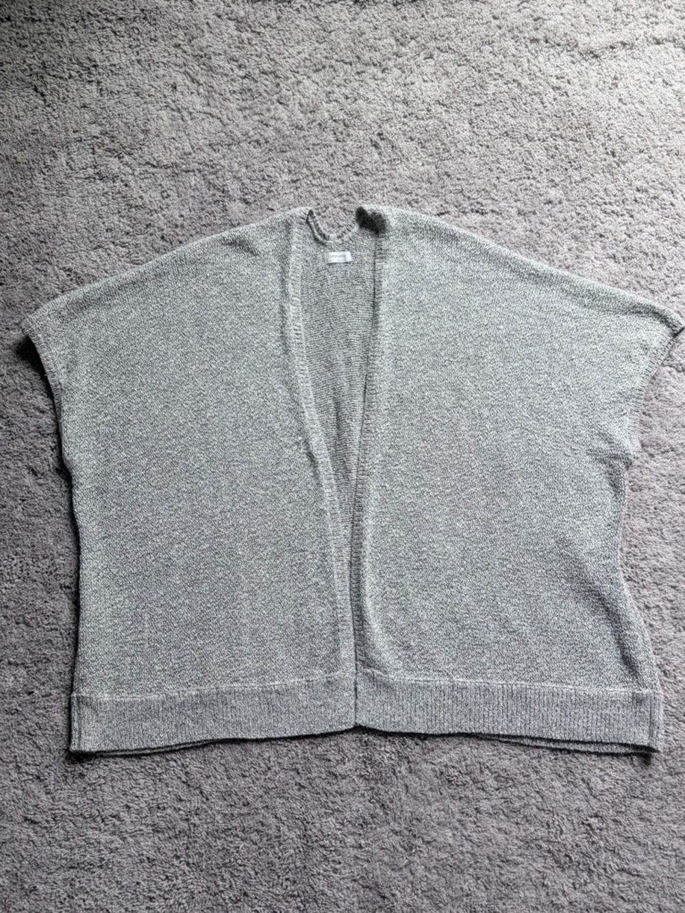 Light Gray Women's Open-Front Knit Sweater